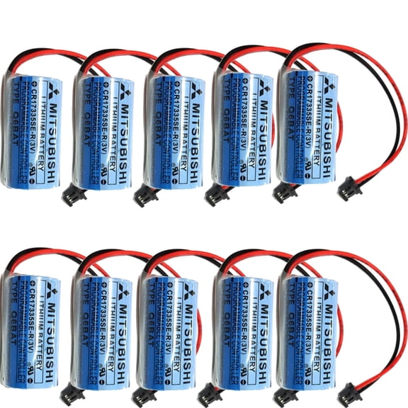 10 Pack CR17335SE-R 3V Q6BAT PLC Battery For Mitsubishi QNS FANUC System