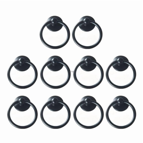 10 Pack Cabinet Knob Cupboard Drawer Pull Handle Dresser Ring Pulls with Screws