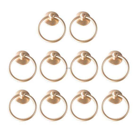 10 Pack Cabinet Knob Cupboard Drawer Pull Handle Dresser Ring Pulls with Screws