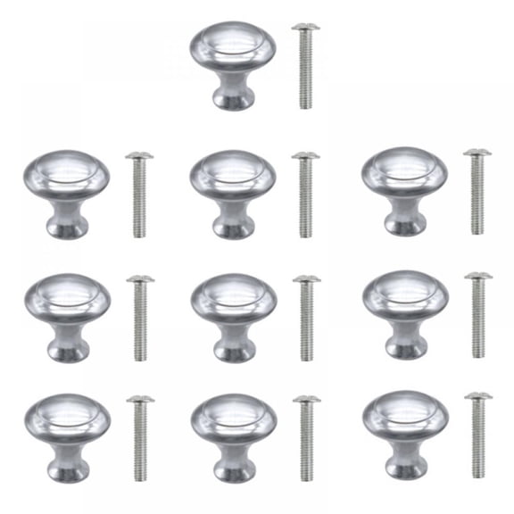 10 Pack Cabinet Knobs, Brushed Nickel Cabinet Knobs Silver with Screws for Dresser Drawer Cabinet Cupboard, Perfect Kitchen Cabinet Hardware for Your Home, Kitchen, Bathroom, Bedroom