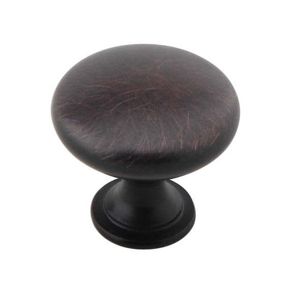 10 Pack - Cabinet Round Knob Pulls for Kitchen Bathroom Drawer Cupboard Knobs 30mm Oil Rubbed Bronze, by Silverline