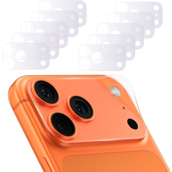 10 Pack Camera Lens Sticker for iPhone 17 Pro, [1:1 [Anti Fingerprint] Matte Camera Protective Film, Camera Skin Plateau Protector, Case Friendly