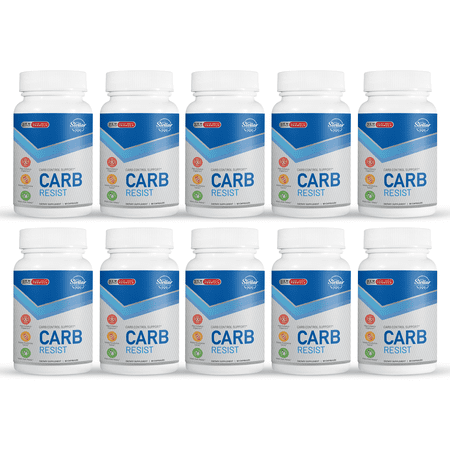 10 Pack Carb Resist, low carb support and keto friendly-60 Capsules x10
