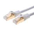 thumbnail image 1 of Cat7 Ethernet Cable 10 pack of 75FT Copper Shielded RJ45 Cord for Router, PC, Gaming, Servers, PoE Security Cameras, Smart TVs, 10Gbps 600MHz High-Speed Network Patch, White, Cables Direct Online, 1 of 5