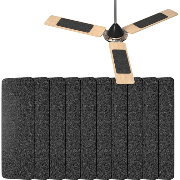 10 Pack Ceiling Fan Filters for Fan Blades, Activated Coconut Carbon Dust Catcher Pads, Easy-Install Fan Blade Filter Accessories for Home, Helps Reduce Dust & Odors, Fits Most Ceiling Fans