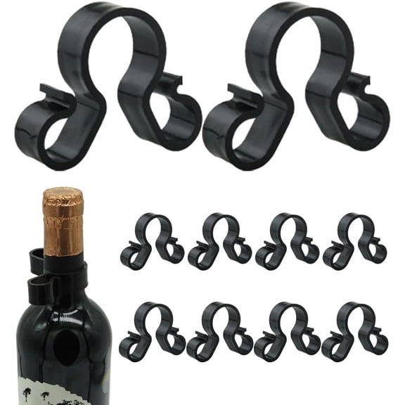 10-Pack Champagne Safety Clips - Multi-Functional Sparkler & Candle Holder for Champagne Bottles, Party Decor for Weddings, Birthdays, Clubs & Celebrations P