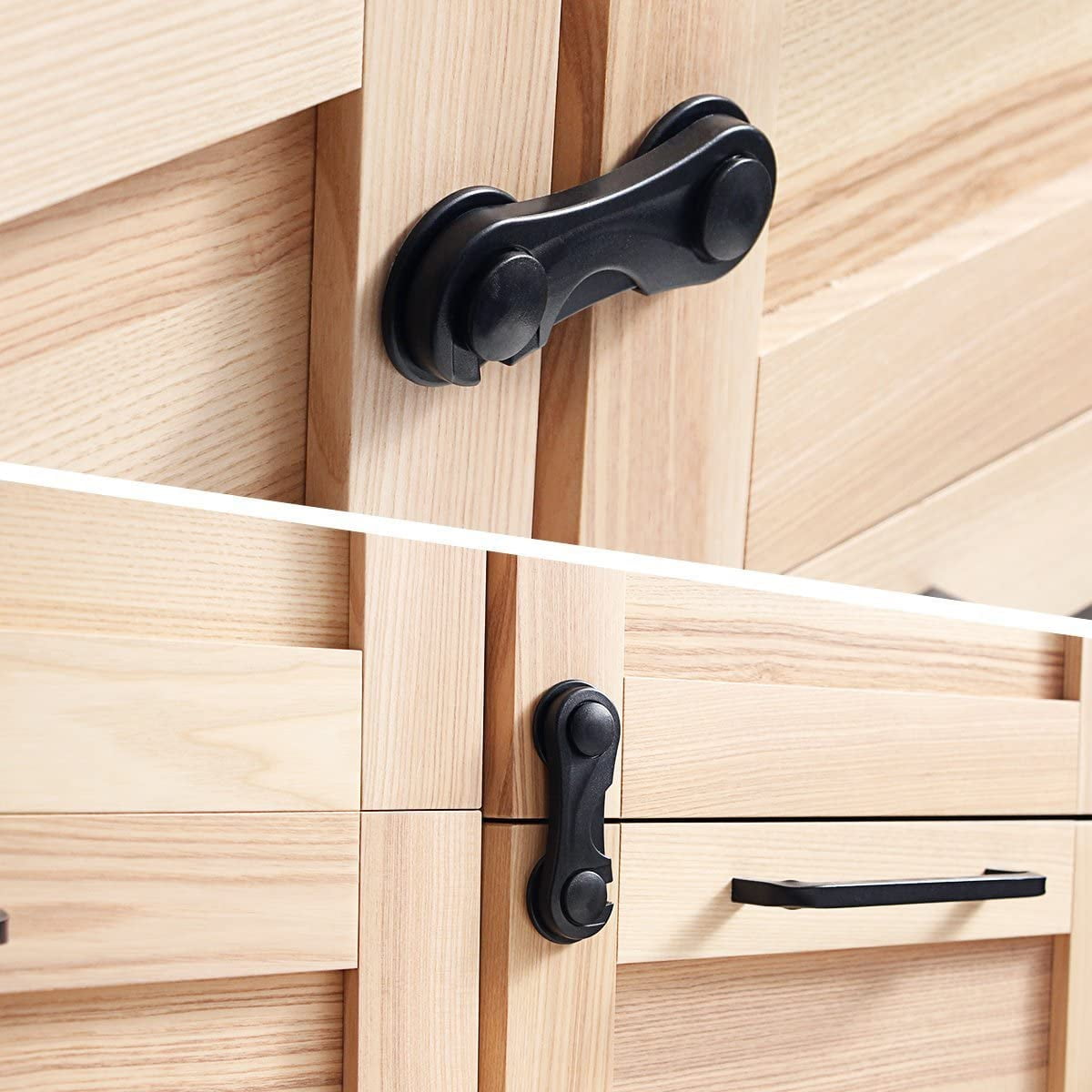 ABS White Magnet Protection Lock Child for Children Safety Cupboard Cabinet  Drawer Locks Anti-open Handle Furniture Hardware