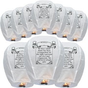 Paper Lanterns 10 Pack - Ideal for Festivals, Memorials, Funerals, Anniversaries, Birthdays & Gatherings , Walmart , Arrives in 3 Days