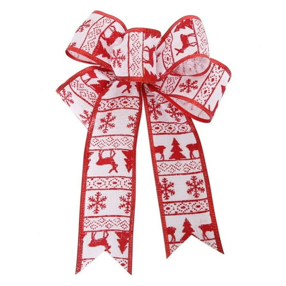 10 Pack Christmas Bows, Decorative Christmas Bows for Wreath Garland Christmas Tree Decor, Indoor Outdoor Holiday Decorations