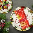 thumbnail image 1 of Taicans 10 Pack Christmas Paper Plates,7in Heavy Duty Disposable Dinnerware,Santa Sleigh & Reindeer Design,Red & White,Perfect for Holiday Parties & Festive Decorations,BPA-Free‌, 1 of 6