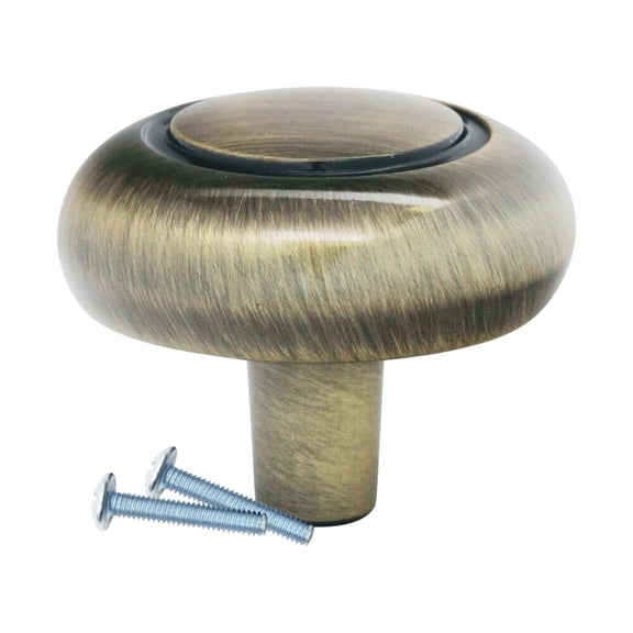 10 Pack Classic Bubble Rustic Brass Cabinet Hardware Knob, 1-1/4 Inch Diameter
