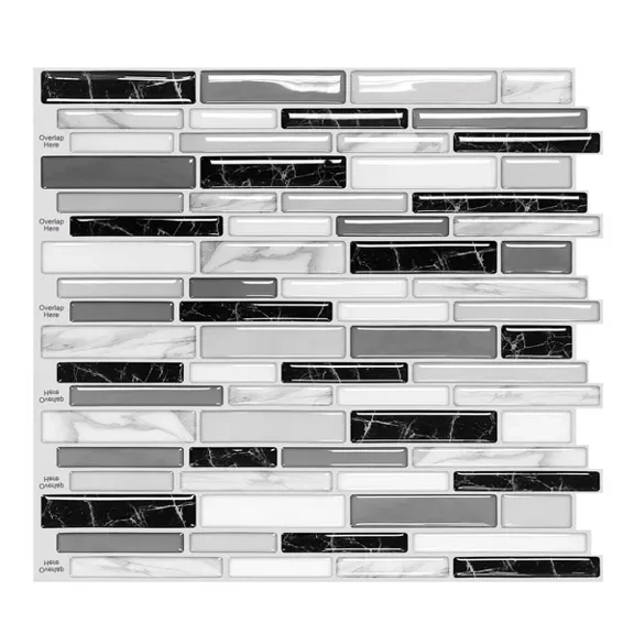 10 Pack Classic Peel and Stick Wall Stickers - 10x10 Inches, Adhesive Decor for Kitchen, Bedroom, and Bathroom Wall Makeover - Perfect for Home Renovation