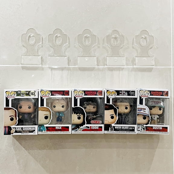 10 Pack Clear Acrylic Floating Shelves for Boxed Figures, Wall Mounted Display Shelf with Mounting Kit