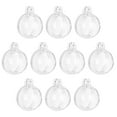 thumbnail image 1 of 10 Pack Clear Fillable Balls Ornament, 1.6 Inch Hanging Plastic Balls Transparent Decor Balls for DIY Craft, 1 of 6
