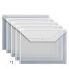 10 Pack Clear Plastic A4 File Folders with Snap Closure, 12.6 x 9.06 Inch Document Pouches, Waterproof Envelope Organizer for Campus and Office Use