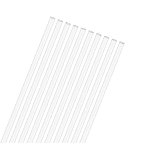 10-Pack Clear Plastic Tube, 1mm[0.04"] ID x 3mm[0.12"] OD High Impact Rigid Polycarbonate Round Pipes[500mm/19.7IN]