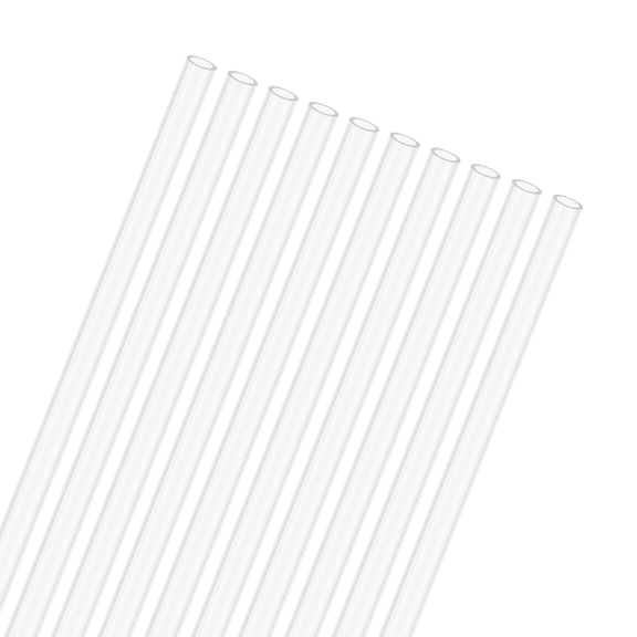 10-Pack Clear Plastic Tube, 3mm[0.12"] ID x 4mm[0.16"] OD High Impact Rigid Polycarbonate Round Pipes[500mm/19.7IN]