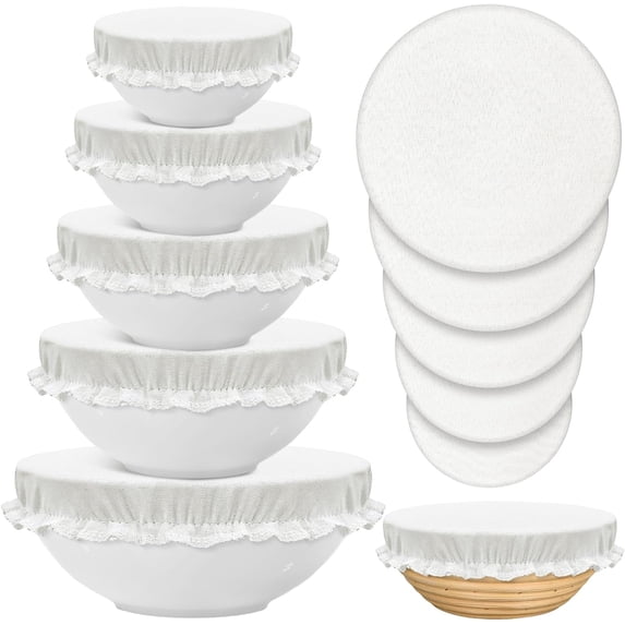 10 Pack Cloth Bowl Covers for Bread Rising - 5 Size Stretch Elastic ...