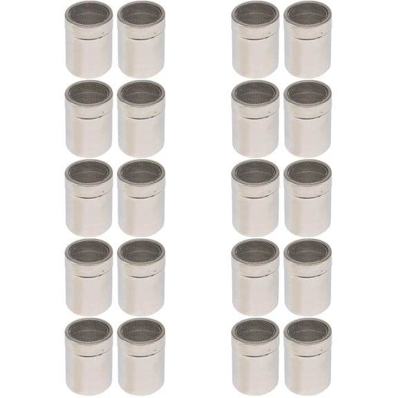 10 Pack Coffee Sprinkler Shaker Bartending Spice Flour Container Silver