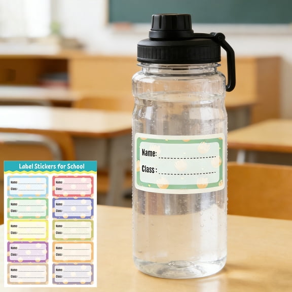 10 Pack Colorful Border Name Label Stickers Waterproof Tear Counteractive School Name Tags For Students home decorations