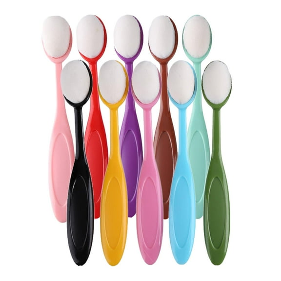 10 Pack Colorful Painting Brush, Blending Brush,Foundation Makeup Brushes Ink Blending Brush Paper Craft for Stencils, Stamp and