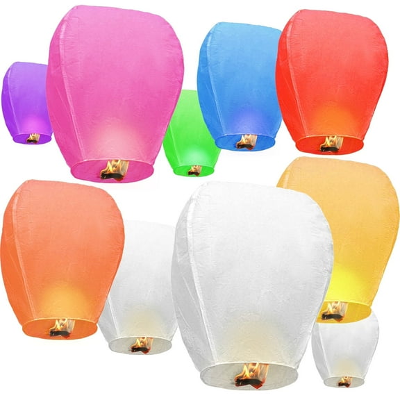 10 Pack Colorful Paper Lanterns - Ideal for Festivals, Memorials, Funerals, Anniversaries, Birthdays & Gatherings , Walmart Fast Delivery, Arrives in 3 Days