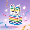 thumbnail image 1 of 10-Pack Colorful Square Cute Bunny Gift Boxes, Easter Wrapping Paper Candy Packaging Box Set, 1 of 6