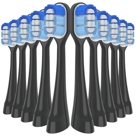 10 Pack Compatible with Oral-B Clic Toothbrush Ultimate Clean Replacement Brush Heads, for Oral-B Clic Toothbrush (Black, Medium)