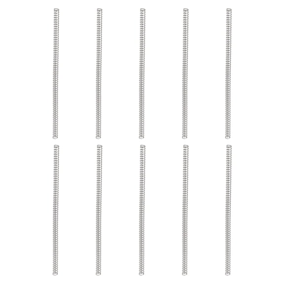10 Pack Compression Springs, 0.3mm Wire Diameter x 2mm OD x 50mm Length 304 Stainless Steel Extension Spring Ballpoint Pen Pressure Springs for Shop Home Repairs, Silver