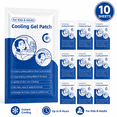 thumbnail image 1 of 10 Pack Cooling Gel Patches, Soothing Forehead Strips for Heat Relief, Summer Portable Cold Compress, 1 of 8