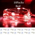 10 Pack Copper Wire LED String Lights 39/78/118 Inch Length, Firefly