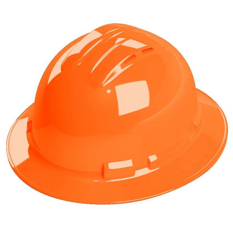 Cowboy Hard Hat – OSHA Approved, Full Brim, 4-Point Ratchet Suspension, ANSI Z89.1 Certified For Construction & Ranch Work