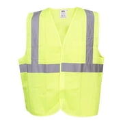 10-Pack of Cordova VB231PXL Type R, Class II, 5-Point Breakaway Vest, Lime Mesh, One Outside Pocket, One Inside Pocket With Hook & Loop Closure, 2-Inch Silver Reflective Tape, X-Large