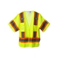 thumbnail image 1 of 10-Pack of Cordova VB3201FRM Type R, Class III, Limited FR, 5-Point Breakaway Vest, Lime Mesh, Clear Radio Pocket/Badge Holder, Multiple Pockets, Dual Mic Tabs, Two-Tone Reflective Tape, Medium, 1 of 4