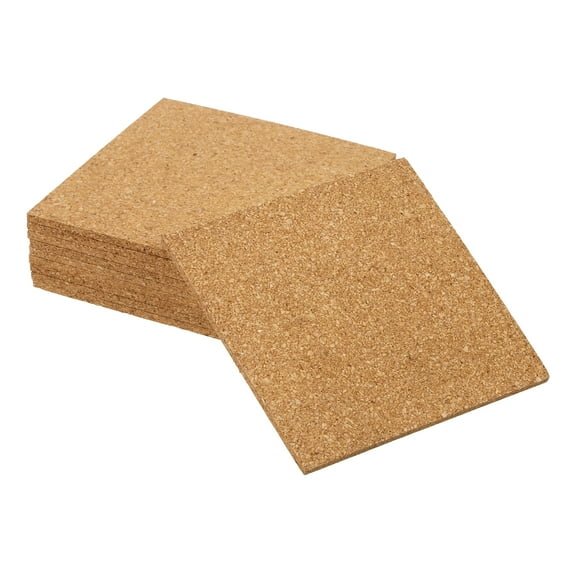 10 Pack Cork Trivet, 3.74"x3.74"x3" Square Cork Mat Coaster Heat Resistant Cork Coaster