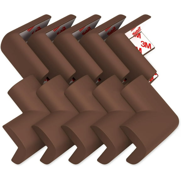 10-Pack Corner Protectors Baby Proof, Furniture Corner and Edge Safety Bumpers, Soft Rubber Foam Cushion Covers, 3M Taped Corner Guards, Baby Child Proofing Pads, Table Corner Protectors,