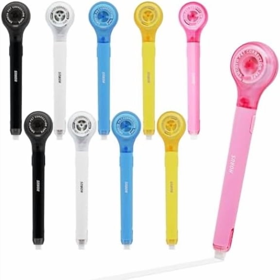 10 Pack Correction Tape Pen, Push Pull Protective, White, 1/5 x 236 Inch