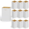 thumbnail image 1 of 10 Pack Corrugated Cardboard Trash & Recycling Containers, 40-Gallon Capacity – Includes 10 Liners, Heavy-Duty Pop-Up Disposable Bins for Events & Parties, 1 of 8