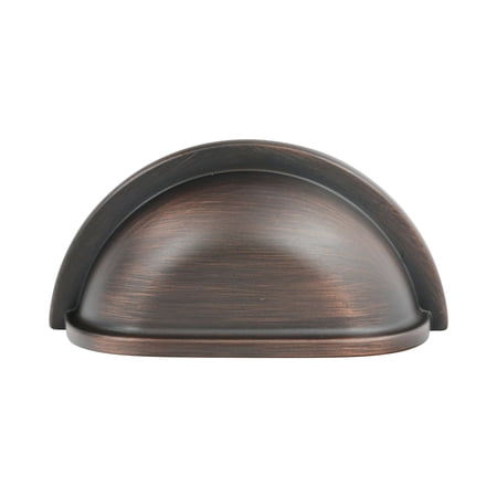 10 Pack Crescent 3-Inch Brushed Oil- Rubbed Bronze Cup Cabinet Hardware Pull/Handle