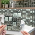 thumbnail image 1 of 10 Pack Crystal Tile Stickers Self Adhesive Wall Decals,10cm x 10cm Peel & Stick Tiles for Kitchen,Bathroom DIY Home Decor,Waterproof & Heatproof,1 Square Meter Coverage, 1 of 9