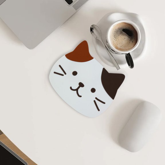 10 Pack Cup Pad Funny Kitty Pad Kitty Shaped Ceramic Pad Non Slip Hot Pads Silicone Rubber Cup Mats For Kitty Lovers Desk Coffee Table Dinning Room Decorations home decor