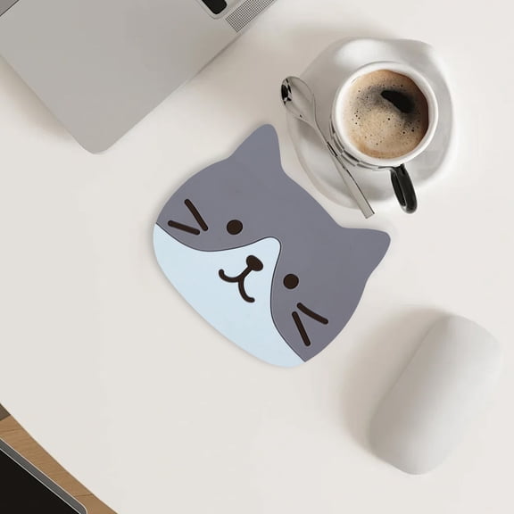 10 Pack Cup Pad Funny Kitty Pad Kitty Shaped Ceramic Pad Non Slip Hot Pads Silicone Rubber Cup Mats For Kitty Lovers Desk Coffee Table Dinning Room Decorations Decorative accessories