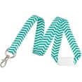 thumbnail image 1 of 10 Pack - Cute Chevron Lanyard with Lobster Claw Clasp and Key Chain Ring - Keychain Neck Strap for Badge Holder, Keys and I’d Cards by Specialist ID (Green), 1 of 2