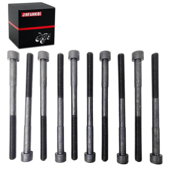 10-Pack Cylinder Head Bolt Set for Toyota Camry/Highlander/RAV4/Solara & Scion tC 2.4L 1AZFE Engine (2001-2007)