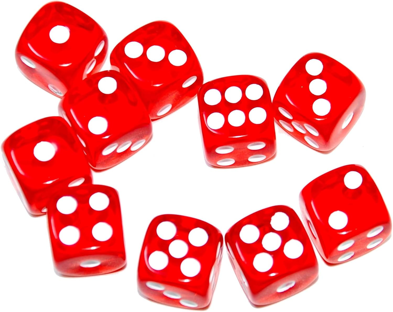 10-Pack D6 Six Sided 16mm Transparent Dice Die for DND, MTG, RPG, Tenzi ...