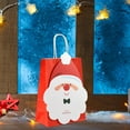 thumbnail image 1 of 10-Pack DIY Christmas Candy Bags, Paper Tote Sacks with Handles for Party Favors, Festive Gift Bags for Shopping and Holiday Gatherings(Red,A), 1 of 6
