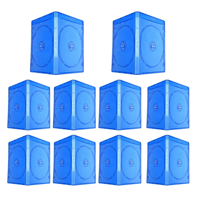 10 Pack DVD CD Bluray 2 Disc Storage Holder Clear Sleeve Collection