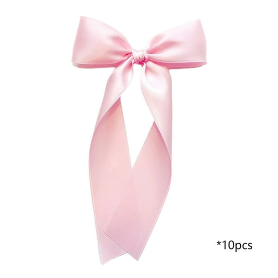 10-Pack Decorative Bows Satin Ribbon Bows for Gift Wrapping Party Decorations Craft Projects or Home Accents(Pink)