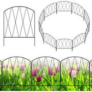10 Pack of Decorative Garden Fencing 10.3ft (L) x 15.9in (H) Small Garden Fencing Paw Fence Corrugated Rustproof Fencing Border Rabbit Wire Flowerbed Fencing