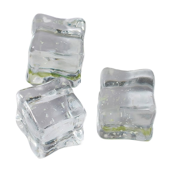 10 Pack Decorative Simulation Ice Block Plastic Crystal Stones For Bar Photography Props And Aquarium Decor White